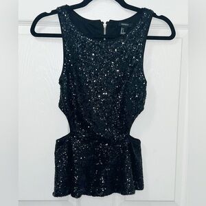 New Black Forever 21 Sequin Top Size Small